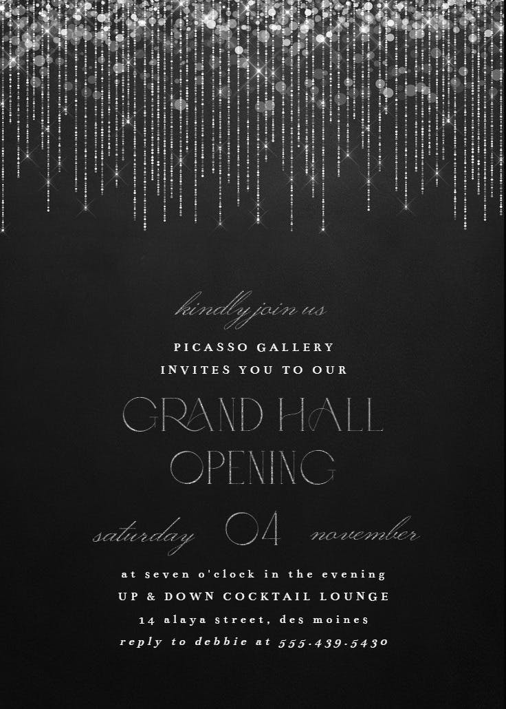 White string lights - business events invitation